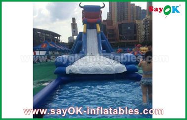বাচ্চাদের জন্য inflatable জল স্লাইড বিশাল inflatable ষাঁড় / হাতি কার্টুন bouncer জল স্লাইড প্রাপ্তবয়স্কদের এবং বাচ্চাদের জন্য