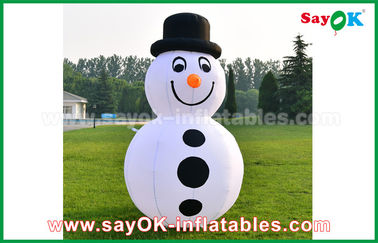 210 ডি অক্সফোর্ড কাপড় Inflatable কার্টুন অক্ষর জনপ্রিয় হোয়াইট স্নোম্যান / Olaf
