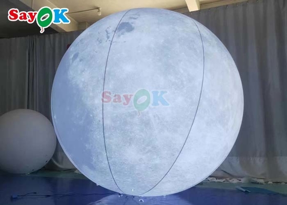 6.6ft নেতৃত্বাধীন আলো inflatable চাঁদ বেলুন বড় inflatable গ্রহ মঞ্চ প্রসাধন জন্য ঘটনা