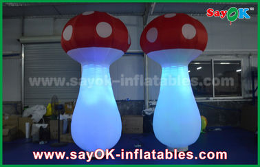 2.5 এমএইচ সাদা 190T নাইলন কাপড় Inflatable LED হালকা প্রসাধন জন্য মাশরুম