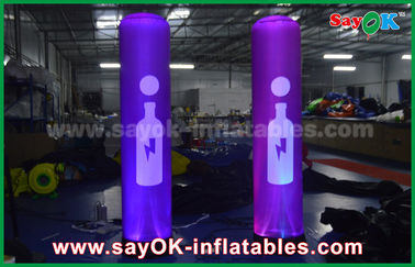 গোলাপী Inflatable আলোর অলংকরণ / লোগো মুদ্রণ সঙ্গে inflatable কলাম