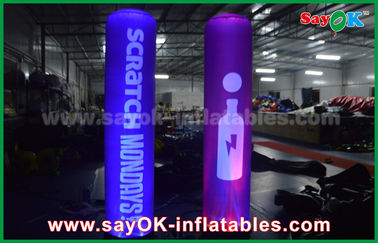 গোলাপী Inflatable আলোর অলংকরণ / লোগো মুদ্রণ সঙ্গে inflatable কলাম