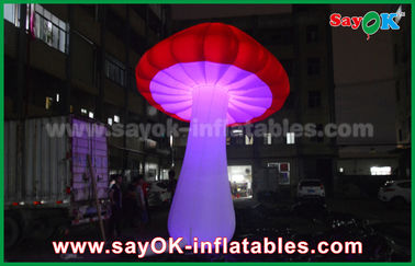 দৈত্য লাল হলুদ বেগুনি Inflatable আলোর অলংকরণ / Inflatable মাশরুম