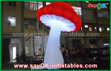 দৈত্য লাল হলুদ বেগুনি Inflatable আলোর অলংকরণ / Inflatable মাশরুম