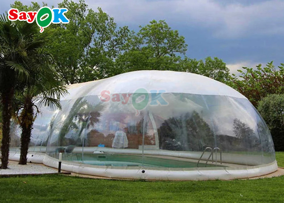 বহিরঙ্গন কাস্টমাইজড inflatable সুইমিং পুল কভার স্বচ্ছ inflatable পুল কভার গুম