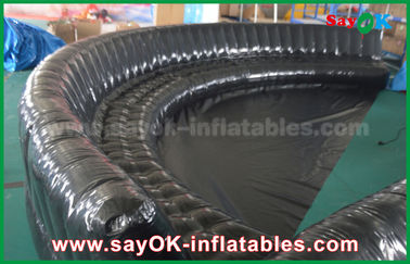 ইকো-বন্ধুত্বপূর্ণ কাস্টম Inflatable পণ্য 6 - 10m কালো Hermetically সিল 0.6 মিমি পিভিসি Inflatable পালঙ্ক