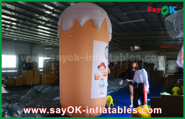 কমলা কাস্টম Inflatable পণ্য / প্রচারমূলক কাপ এবং প্রচার / পার্টি জন্য বিয়ার