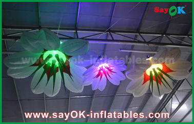 1m দীয়া Inflatable আরজিবি লাইটিং প্রসাধন সঙ্গে লিলি ফুল ঝুলন্ত