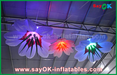 1m দীয়া Inflatable আরজিবি লাইটিং প্রসাধন সঙ্গে লিলি ফুল ঝুলন্ত
