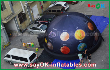 6m 210 ডি অক্সফোর্ড কাপড় পূর্ণ মুদ্রণ সঙ্গে সিনেমা জন্য পোর্টেবল Inflatable প্ল্যানেটরেম গুম্বজ