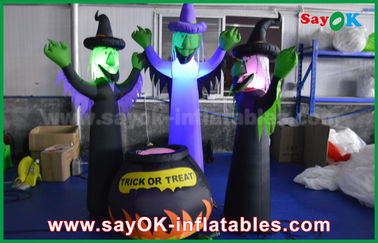 হ্যালোইন জন্য LED আলোর সঙ্গে 210D অক্সফোর্ড কাপড় Inflatable ভয়ের ভুত এবং ম্যাজিক জার