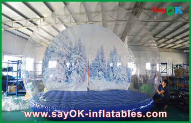 3m দীয়া Inflatable হলিডে সজ্জা / বিজ্ঞাপন জন্য স্বচ্ছ Inflatable Chrismas বরফ গ্লোব