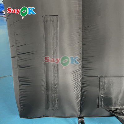 পার্টি ইভেন্টের জন্য 10x6x5.4mH ব্ল্যাক ডোম ইনফ্ল্যাটেবল স্টেজ টেন্ট