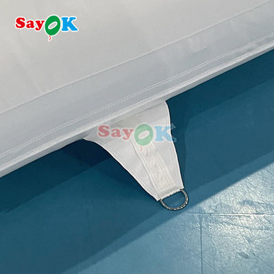 কাস্টমাইজড ফ্যাশনেবল মিনি হোয়াইট স্প্ল্যাশ প্যাড ওয়াটার পার্ক inflatable বাধা কোর্স খেলার মাঠ কাসল স্লাইড কম্বো