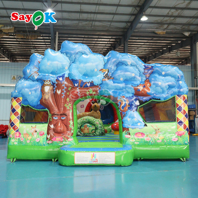 কাস্টমাইজড ইনফ্ল্যাটেবল বাউন্সার স্লাইড 6X6X4.3MH মুদ্রণযোগ্য পিভিসি