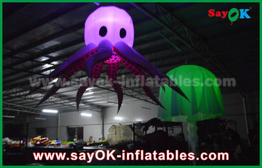 পার্টি এবং বিবাহের জন্য পরিবর্তনযোগ্য রঙ LED Inflatable পর্যায় অক্টোপাস