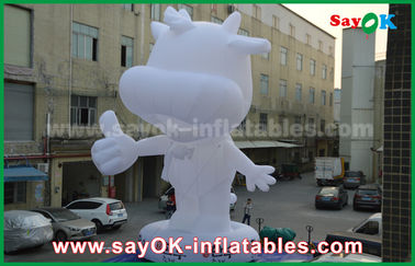 কাস্টম Inflatable কার্টুন অক্ষর সাদা গবাদি 10m উচ্চতা