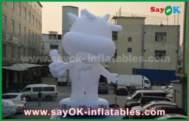 কাস্টম Inflatable কার্টুন অক্ষর সাদা গবাদি 10m উচ্চতা