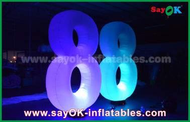 জেলিফিশ প্রকার Inflatable আলোর অলংকরণ LED হাল্কা নাম্বার 8 8 দেখানো জন্য