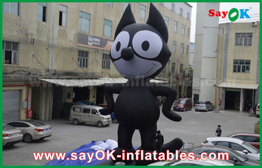 6 এমএইচ অক্সফোর্ড ক্লোনের কালো Inflatable কার্টুন অক্ষর, Inflatable বিড়াল