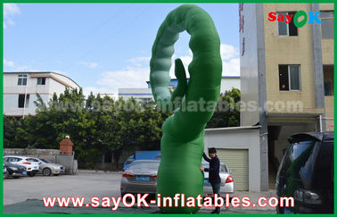 সবুজ অক্সফোর্ড কাপড় Inflatable কার্টুন অক্ষর / Inflatable Caterpillar