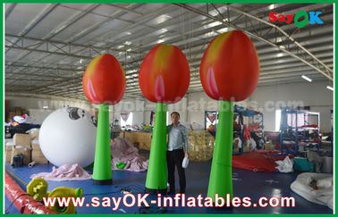 নেতৃত্বাধীন হালকা সঙ্গে পর্যায় সজ্জা জন্য দৈত্য লাল Inflatable ডাবল ফুল