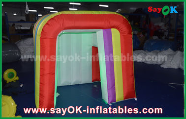 Inflatable পার্টি তাঁবু রংধনু রঙিন রং Inflatable ফটো বুথ প্রপস পোর্টেবল Inflatable তাঁবু