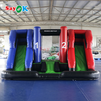 বাণিজ্যিক inflatable কম্বো স্লাইড ডাবল inflatable বাউন্স হাউস আউটডোর জন্য দৈত্য inflatable স্লাইড