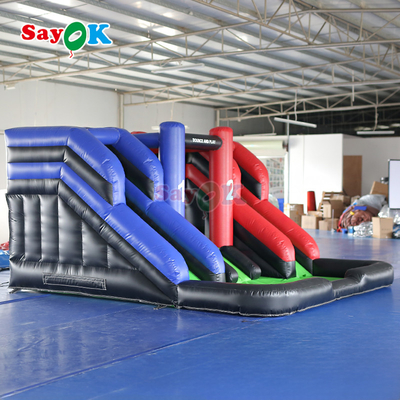 বাণিজ্যিক inflatable কম্বো স্লাইড ডাবল inflatable বাউন্স হাউস আউটডোর জন্য দৈত্য inflatable স্লাইড