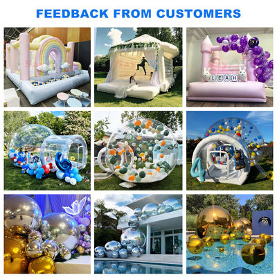 শিশুদের জন্য সায়োক স্বচ্ছ বুদ্বুদ হাউস ট্র্যাম্পোলিন ইনফ্ল্যাটেবল বুদ্বুদ হাউস গম্বুজ