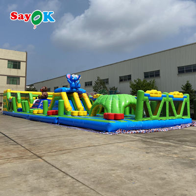 বাণিজ্যিক inflatable বাধা কোর্স বিশাল inflatable খেলার মাঠ শিশুদের জন্য বহিরঙ্গন inflatable থিম পার্ক