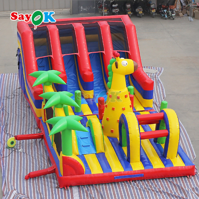বাণিজ্যিক দৈত্য inflatable বহিরঙ্গন খেলার মাঠ পার্ক inflatable bouncer কাসল দৈত্য inflatable trampoline পার্ক