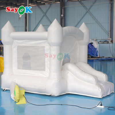 Sayok Inflatable White Bouncer ছোট Inflatable Bouncy বিয়ের পার্টি বাউন্স হাউস স্লাইড বাচ্চাদের জন্য