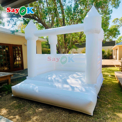 Sayok Inflatable White Bouncer ছোট Inflatable Bouncy বিয়ের পার্টি বাউন্স হাউস স্লাইড বাচ্চাদের জন্য
