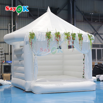 সায়োক হোয়াইট ইনফ্ল্যাটেবল বাউন্স হাউস আউটডোর পার্টি বিয়ের বাউন্স কাসল ইনফ্ল্যাটেবলস