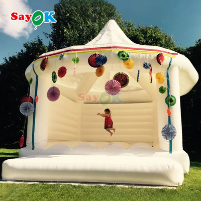 বিবাহের inflatable bouncy কাসল বহিরঙ্গন সাদা inflatable bounce ঘর
