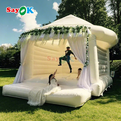 বিবাহের inflatable bouncy কাসল বহিরঙ্গন সাদা inflatable bounce ঘর