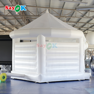 বিবাহের inflatable bouncy কাসল বহিরঙ্গন সাদা inflatable bounce ঘর