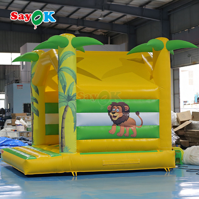 Sayok 4m বাচ্চাদের জন্য ফুলাযোগ্য বাউন্স হাউস, পশু প্রিন্টিং সহ, ফুলাযোগ্য শিশুদের বাউন্সার, ছোট ফুলাযোগ্য বাউন্সি ক্যাসল