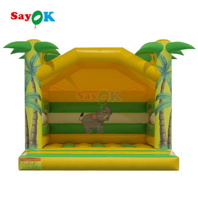 Sayok 4m বাচ্চাদের জন্য ফুলাযোগ্য বাউন্স হাউস, পশু প্রিন্টিং সহ, ফুলাযোগ্য শিশুদের বাউন্সার, ছোট ফুলাযোগ্য বাউন্সি ক্যাসল