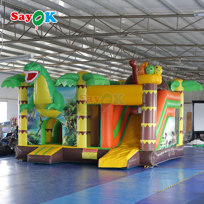 বাণিজ্যিক inflatables ডাইনোসর inflatable বাউন্স হাউস আউটডোর ইভেন্টের জন্য স্লাইড