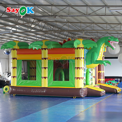বাণিজ্যিক inflatables ডাইনোসর inflatable বাউন্স হাউস আউটডোর ইভেন্টের জন্য স্লাইড
