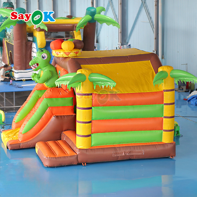ছোট ইনflatable বাউন্সার কম্বো ডাইনোসর ইনflatable বাউন্স হাউস স্লাইড বাচ্চাদের জন্য