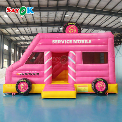 সায়োক গোলাপী গাড়ি বাউন্স হাউস inflatable bouncer শিশুদের জন্য বাণিজ্যিক