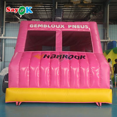 সায়োক গোলাপী গাড়ি বাউন্স হাউস inflatable bouncer শিশুদের জন্য বাণিজ্যিক