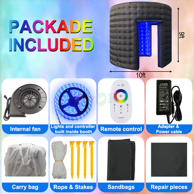 ইভেন্টগুলির জন্য 360 ফুলাযোগ্য ফটো বুথ বাণিজ্যিক ভাড়া কাস্টমাইজযোগ্য