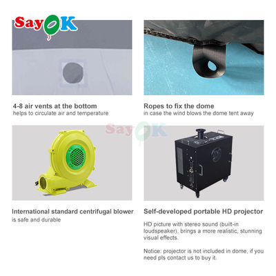 33ft Diameter 18.7ft Height Customizable Inflatable Planetarium Dome Portable Projection Dome for Schools and Planetariums