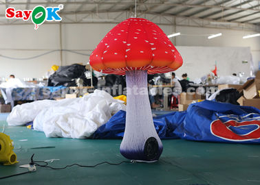 1.5m Inflatable আলোর সাজসজ্জা / উত্সব জন্য প্রাদুর্ভাবযোগ্য মাশরুম