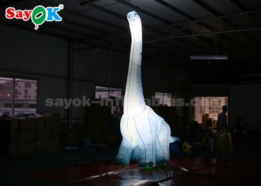 ব্লো আপ কার্টুন চরিত্র অক্সফোর্ড ফ্যাব্রিক 4mH Inflatable কার্টুন চরিত্র ডাইনোসর LED আলো সহ