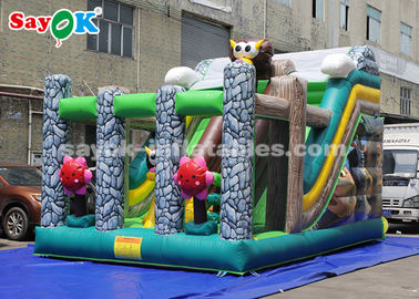 বাণিজ্যিক inflatable স্লাইড 6 * 4m পশু থিম পার্টি inflatable bouncer স্লাইড বিজ্ঞাপনের জন্য